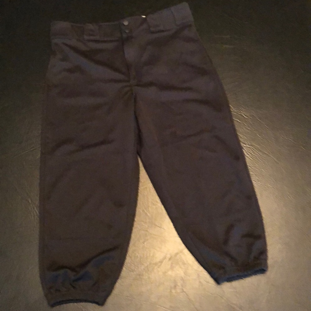 Large Youth Black Baseball Pants